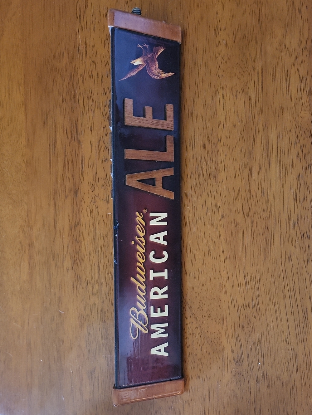 Budweiser ALE Tap Handle in Brown, Black, Gold
